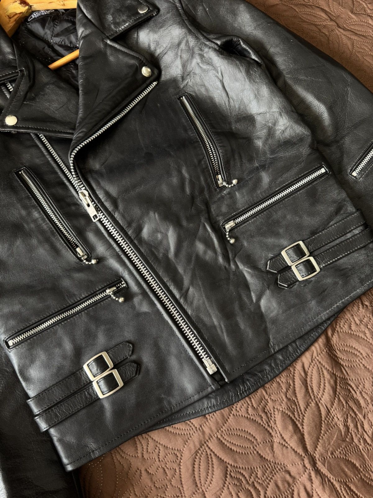 If Six Was Nine HORN WORK TYPE DOUBLE RIDERS JACKET BLACK Size US S / EU 44-46 / 1 - 3 Thumbnail