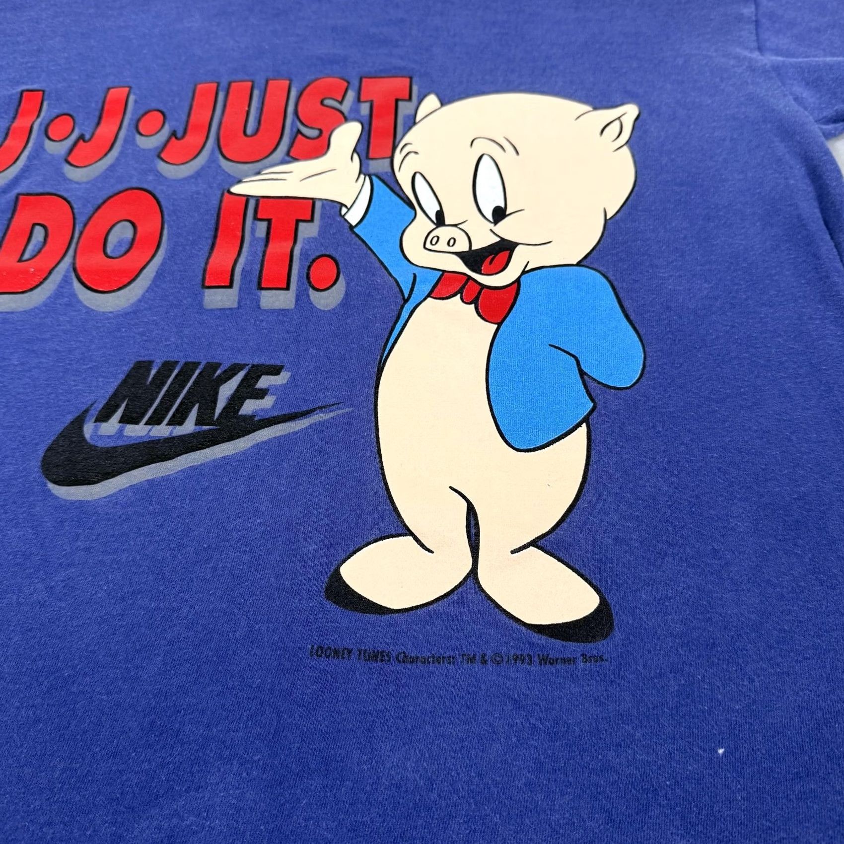Nike VINTAGE Nike Shirt Mens M Blue Porky Pig Looney Tunes 90s Graphic Tee Size US M / EU 48-50 / 2 - 4 Thumbnail
