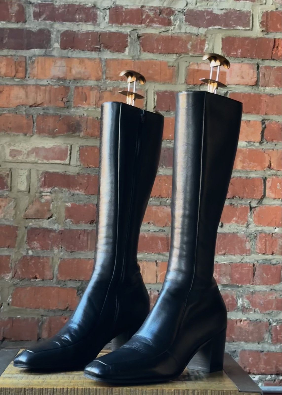 Yves Saint Laurent Otto Zipped Boots in Smooth Leather Size US 11.5 / EU 44-45 - 1 Thumbnail