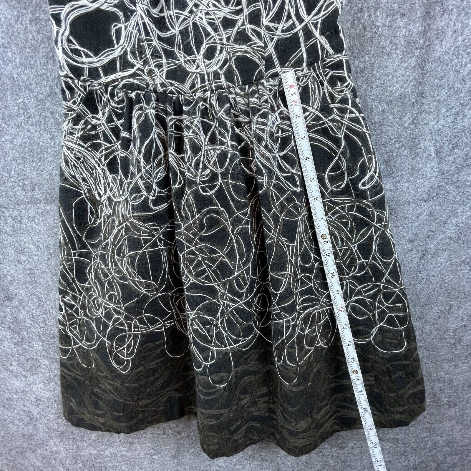 Anthropologie Maeve Dress Womens 0 Black Classic Goth Ombre Spider Webs Size XS / US 0-2 / IT 36-38 - 5 Thumbnail