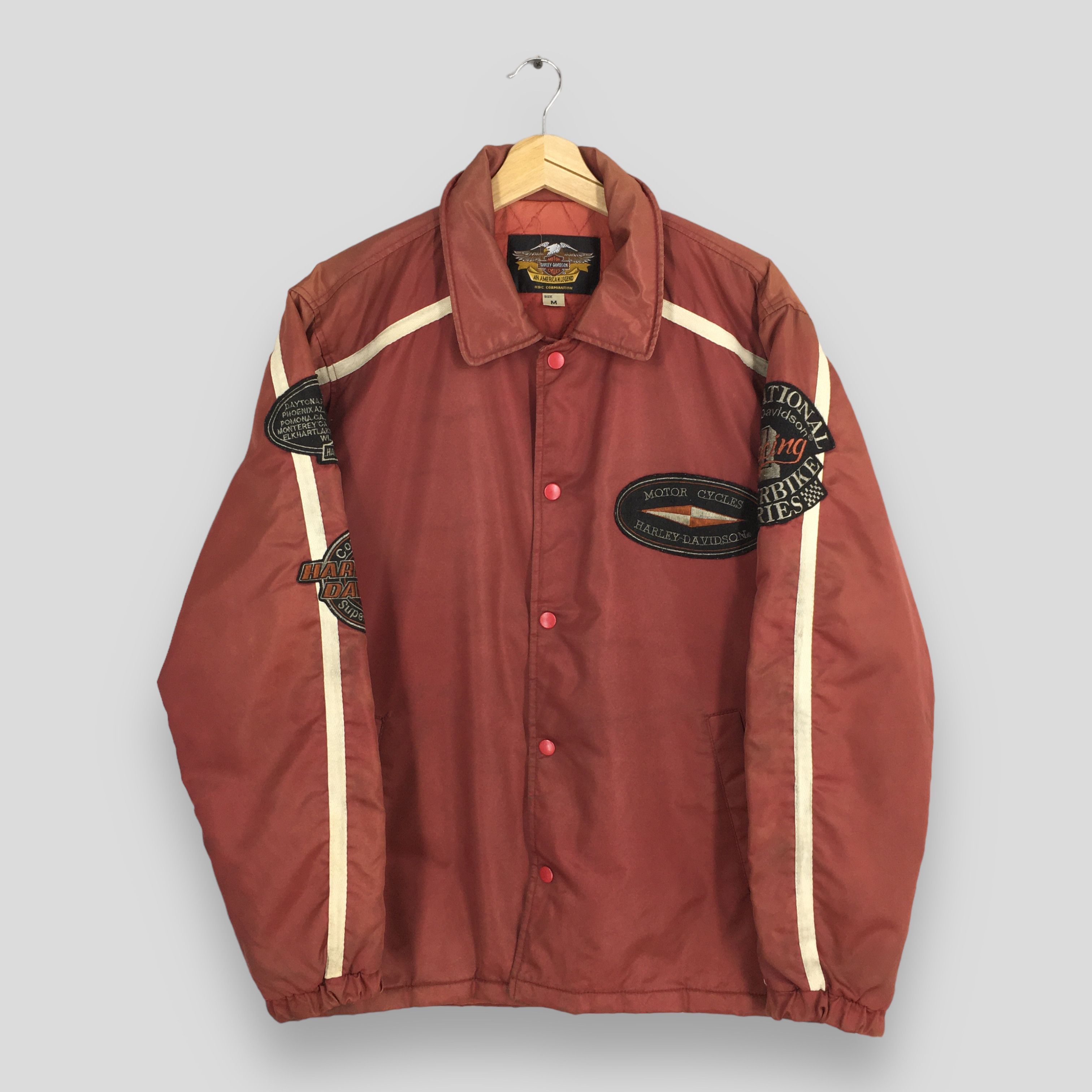 Harley Davidson Vintage Harley Davidson Motorcycles Burgundy Jacket Medium Size US M / EU 48-50 / 2 - 3 Thumbnail