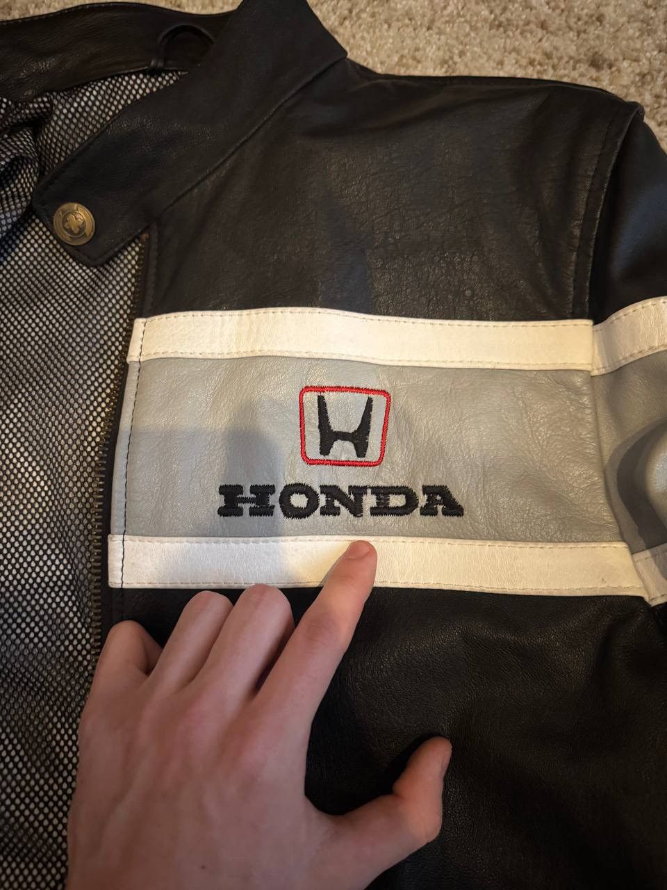 Honda Vintage racing leather jacket Honda biker Size US L / EU 52-54 / 3 - 3 Thumbnail
