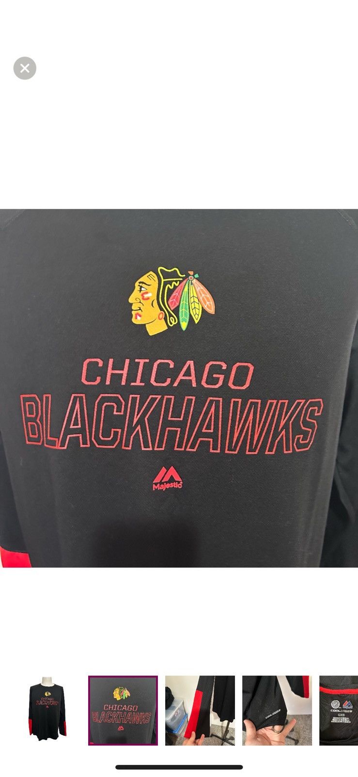 Majestic Majestic large Chicago Blackhawks long sleeved shirt Size US L / EU 52-54 / 3 - 4 Thumbnail