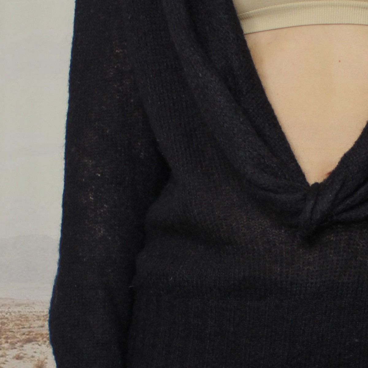 Sisley 🐦‍⬛COWL NECK SWEATER🐦‍⬛ Size M / US 6-8 / IT 42-44 - 4 Thumbnail