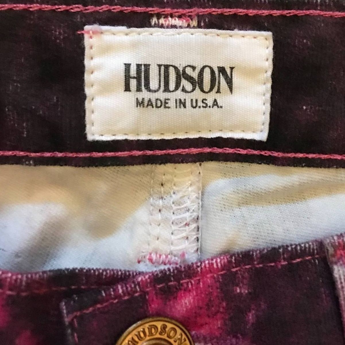 Hudson NEW Hudson Nico Pink Galaxy Super Skinny Corduroy Pants 25 Size 25" / US 0 / IT 36 - 7 Thumbnail