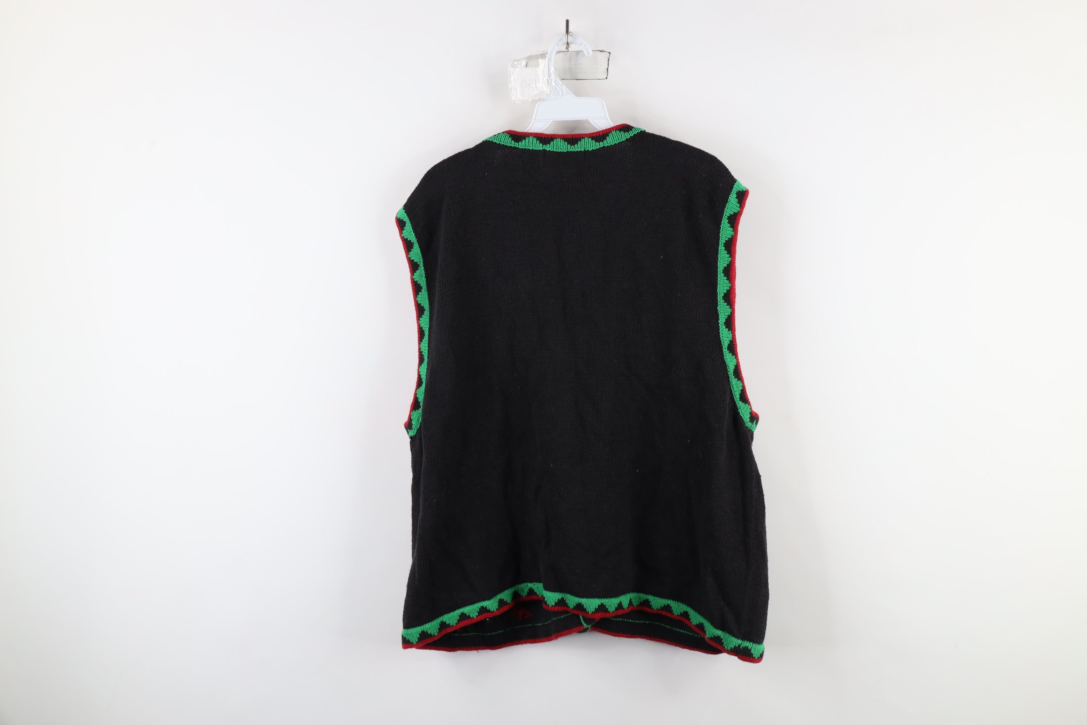 Vintage Vintage 90s Streetwear Wreath Beaded Cardigan Sweater Vest Size XXL / US 16-18 / IT 52-54 - 10 Thumbnail
