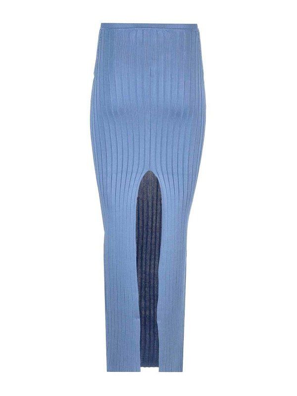 Marni o1y1125 Maxi Skirt in Slate Blue Size 28" / US 6 / IT 42 - 2 Thumbnail