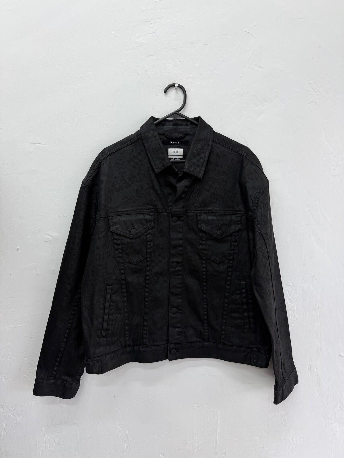 Ksubi new ksubi mens denim oh g jacket black grease medium m 2 Size US M / EU 48-50 / 2 - 1 Thumbnail