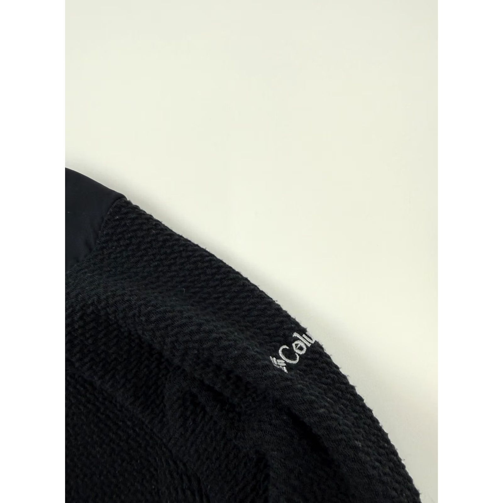 Vintage Columbia Jacket Womens XL Black Textured Fleece Hooded Full Zip Pockets Stretch Size XL / US 12-14 / IT 48-50 - 3 Thumbnail