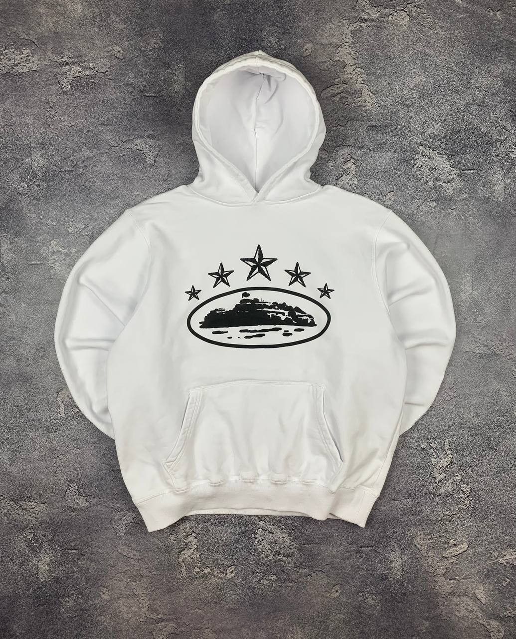 Corteiz Corteiz 5 Stars Alcatraz Men's White Hoodie Cotton Blend Size US M / EU 48-50 / 2 - 1 Thumbnail