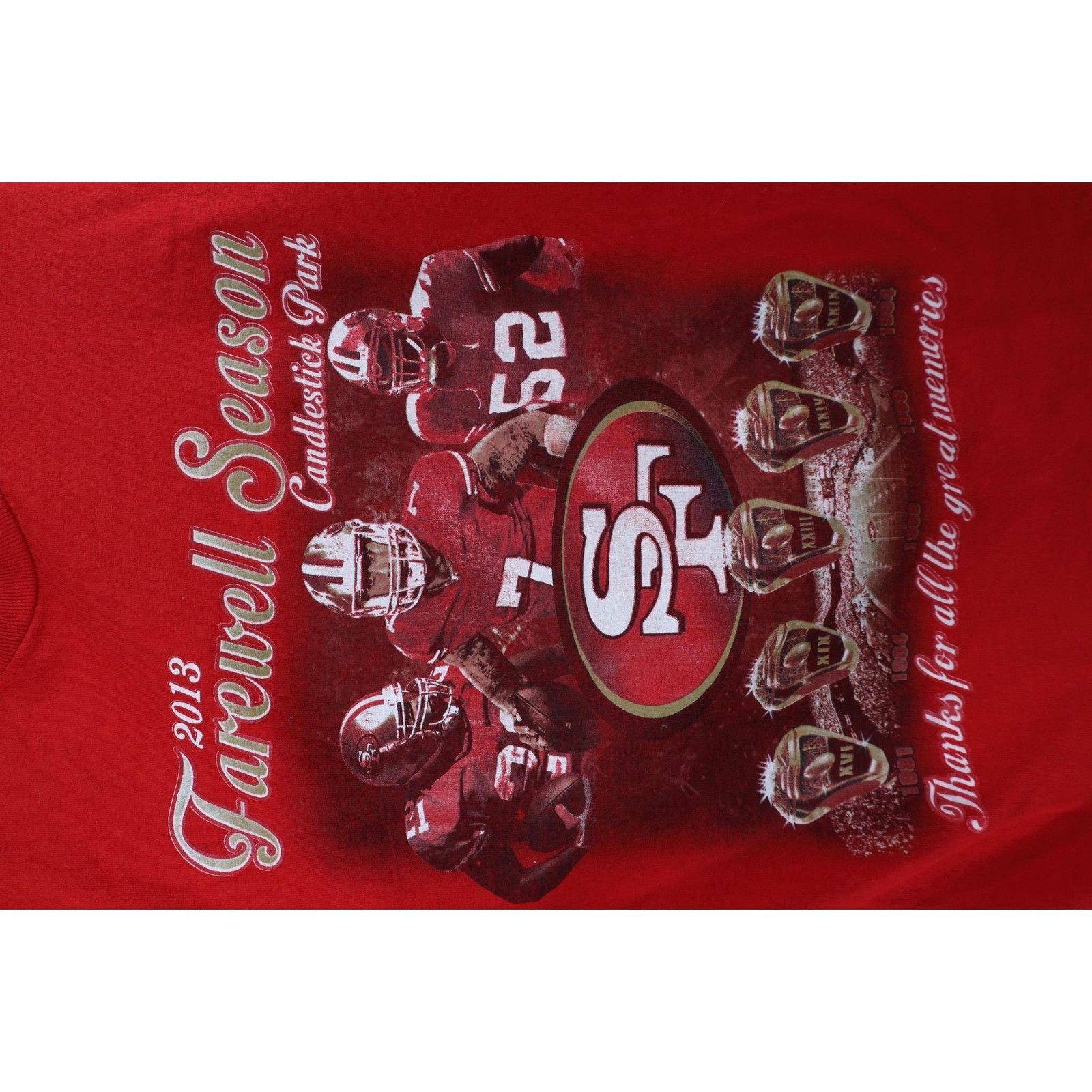 Vintage Vintage Y2K 2013 Farewell Season San Francisco 49ers T-Shirt Size US L / EU 52-54 / 3 - 4 Thumbnail