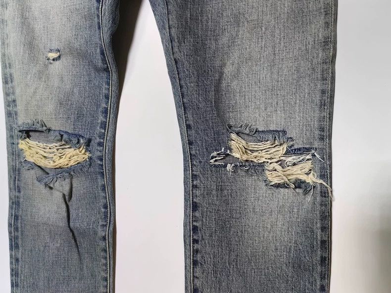 Saint Laurent Paris Saint Laurent Paris 16ssD10 knife cuts and damages jeans-25 Size US 30 / EU 46 - 6 Thumbnail