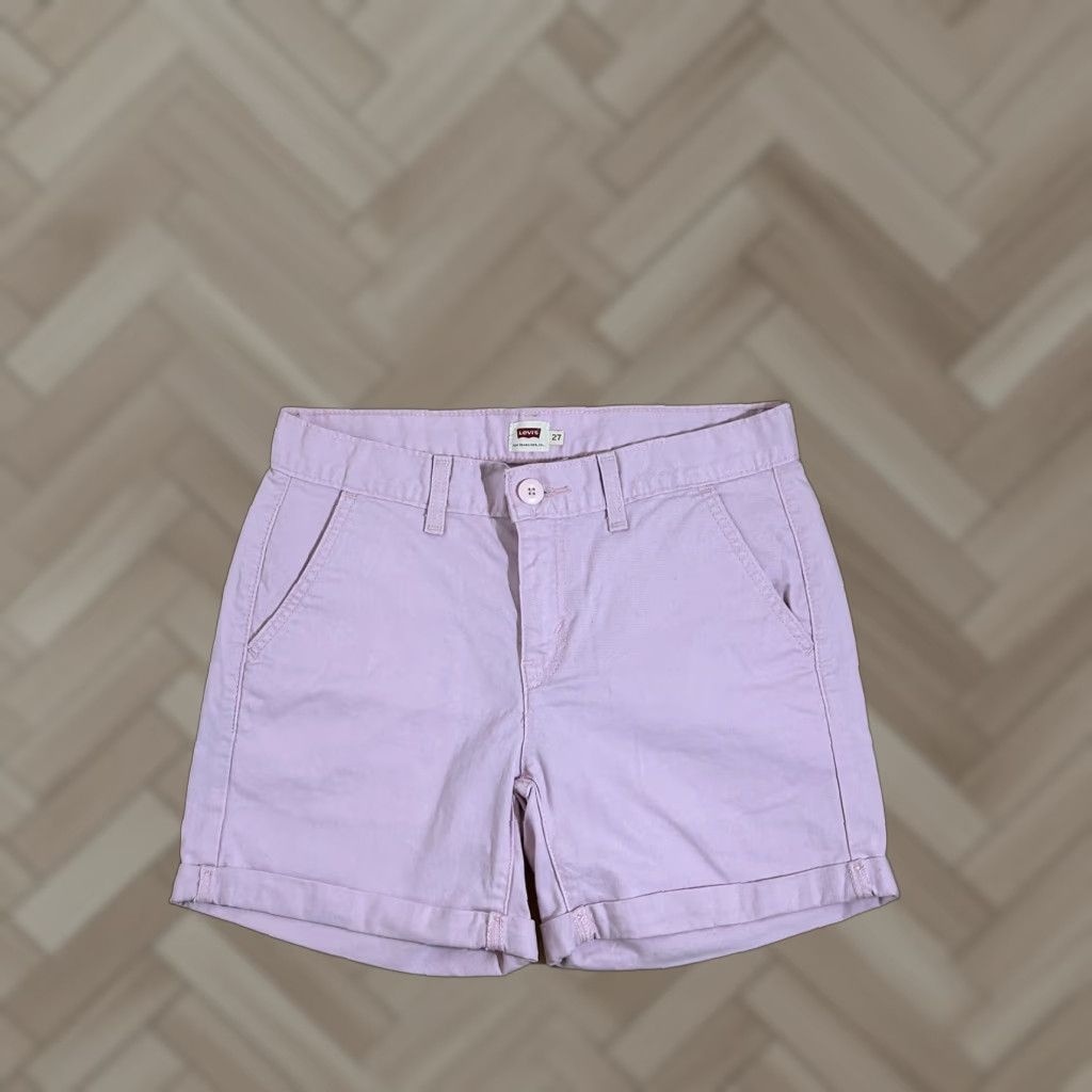 Levi's Levi's Shorts Women 27 Pink Bermuda Stretch Pockets Casual Summer Classic Womens Size 27" / US 4 / IT 40 - 1 Thumbnail