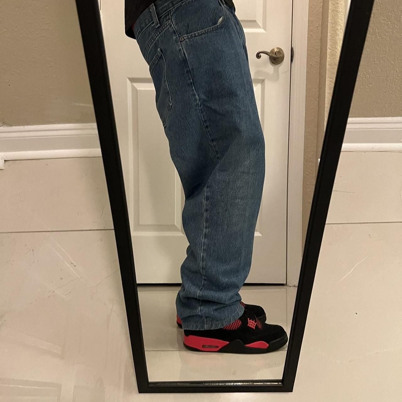 Vintage Vintage Y2K/2000s Baggy Dark Wash Workwear style Denim Jeans! Size US 38 / EU 54 - 2 Thumbnail