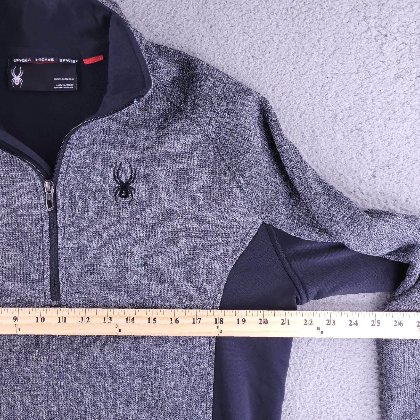 Spyder Spyder Sweater Mens L Gray Outbound Fleece Quarter Zip Size US L / EU 52-54 / 3 - 5 Thumbnail