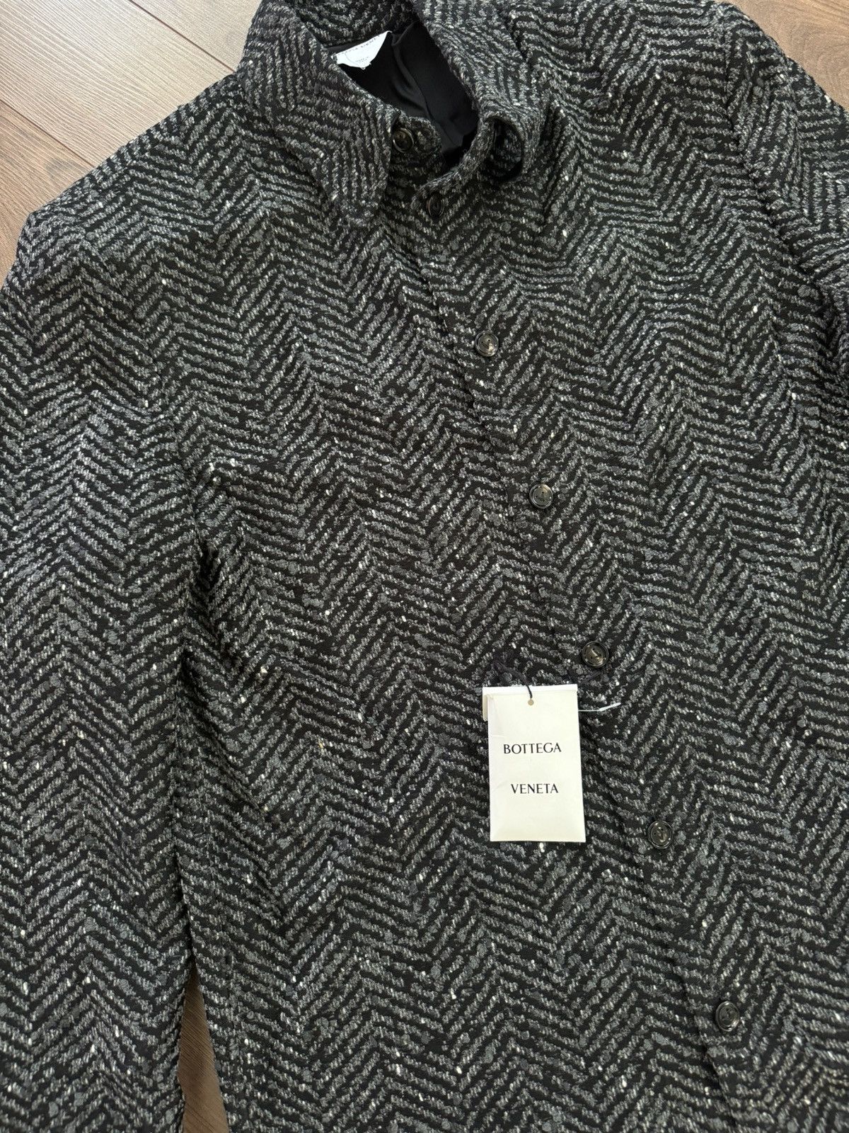 Bottega Veneta Bottega Veneta Herringbone wool blend jacket Size US L / EU 52-54 / 3 - 2 Thumbnail