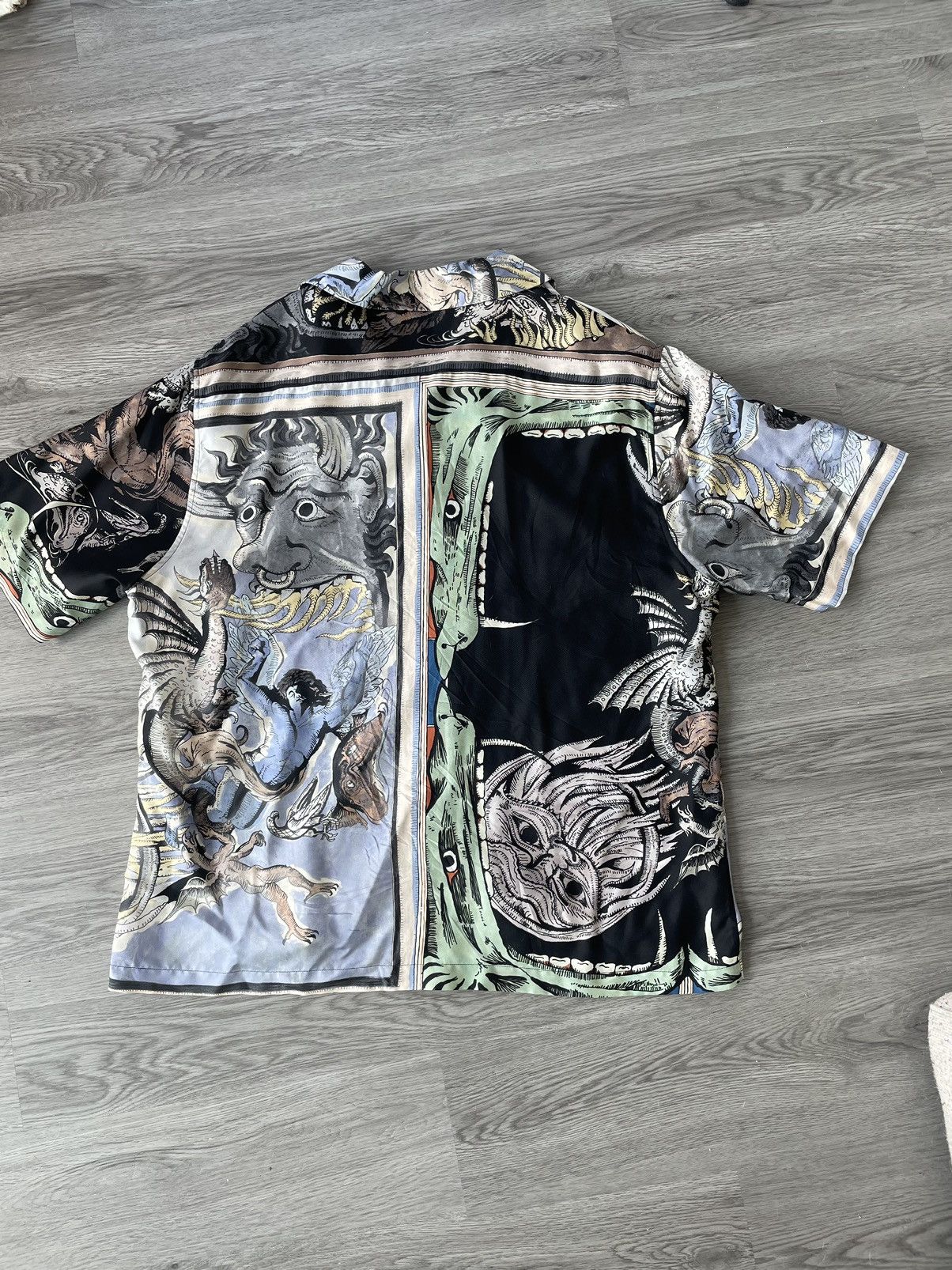 Givenchy RARE Icarus Print Silk Button up Grailed