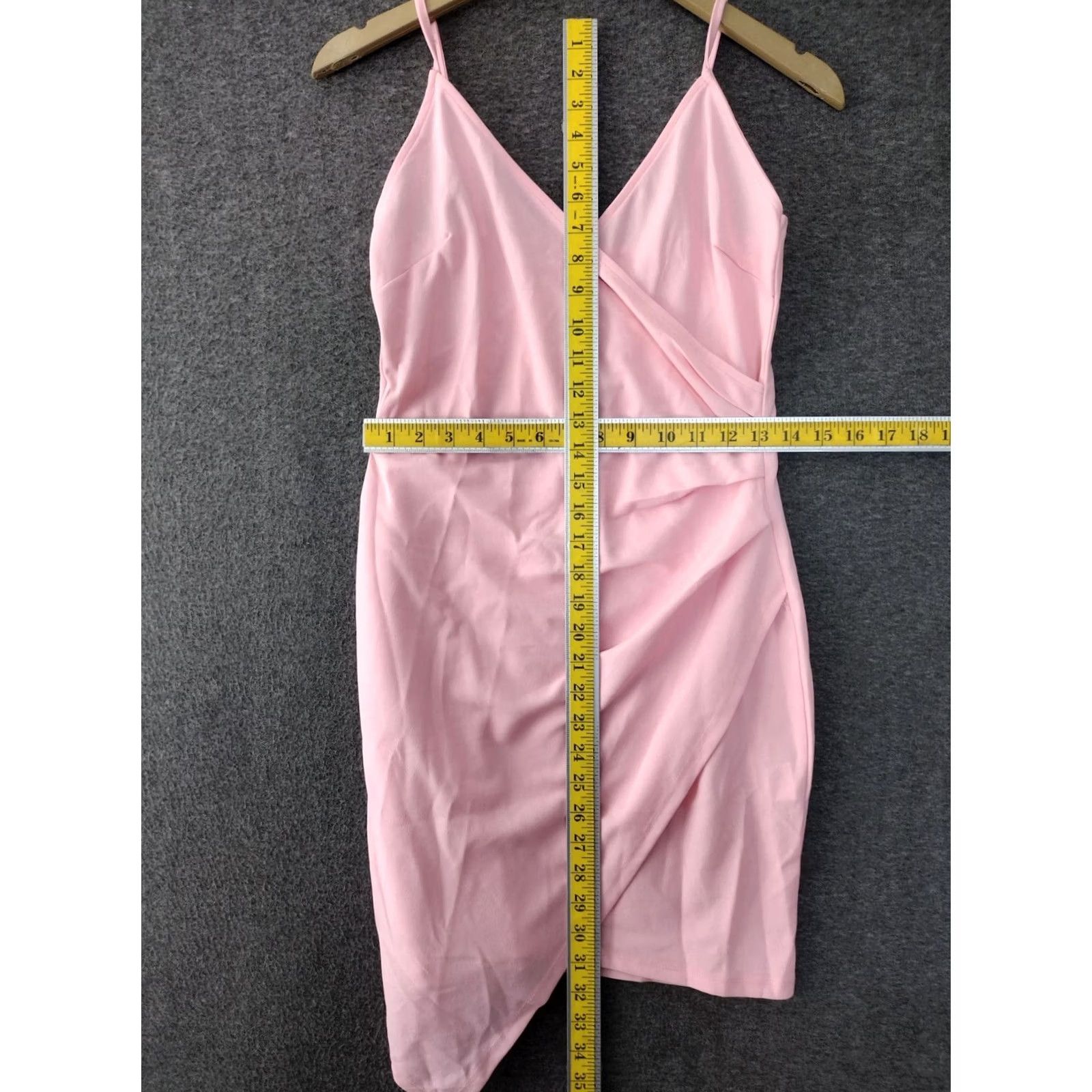 Pinko Pretty in Pink Women's Crossover Mini Dress S Pink Sleeveless V-Neck Party Clubwear Mini Dress Womens) Size S / US 4 / IT 40 - 4 Thumbnail
