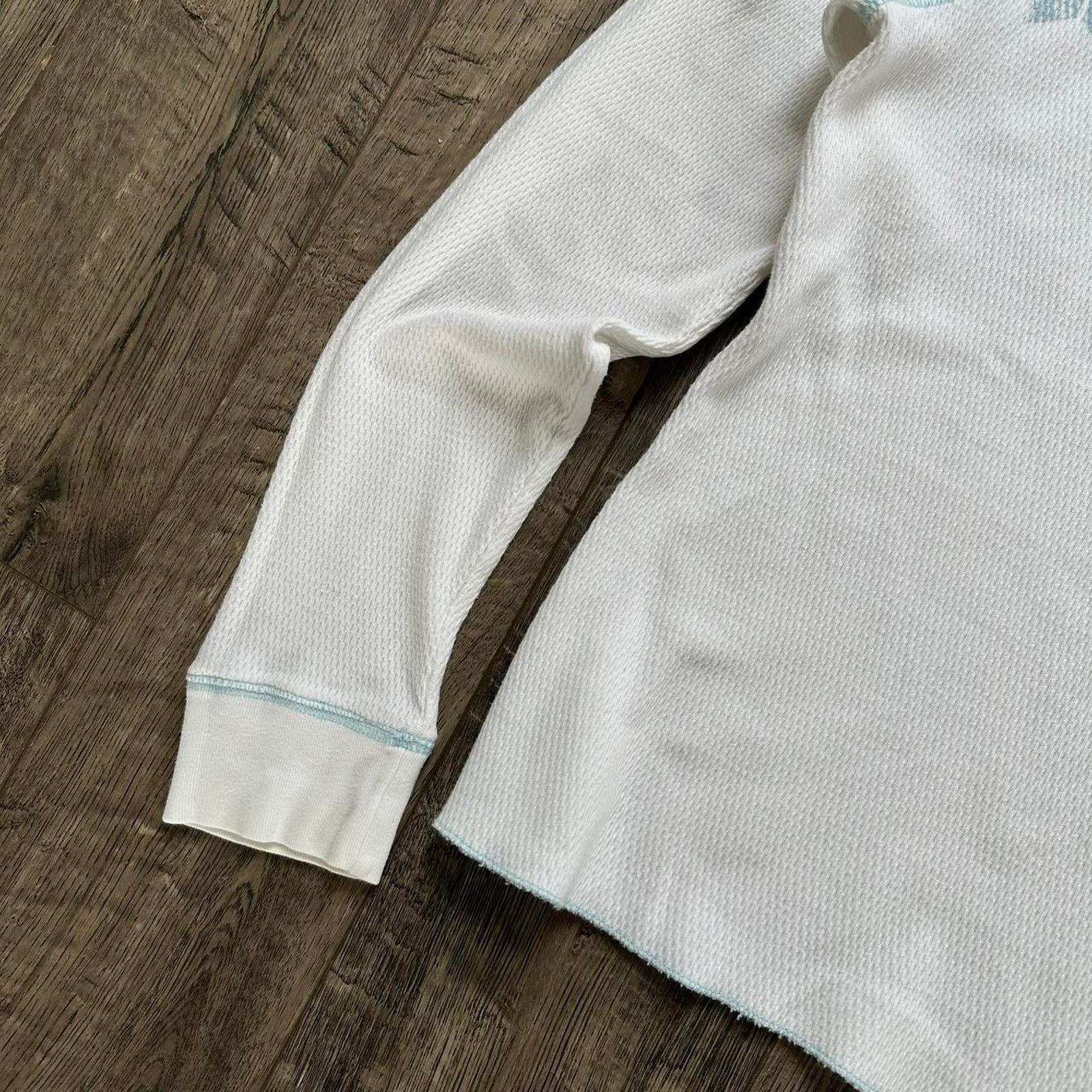 Gap × Vintage Vintage Y2K GAP Snowflake Ski Thermal Waffle Raw Longsleeve Size M / US 6-8 / IT 42-44 - 5 Thumbnail