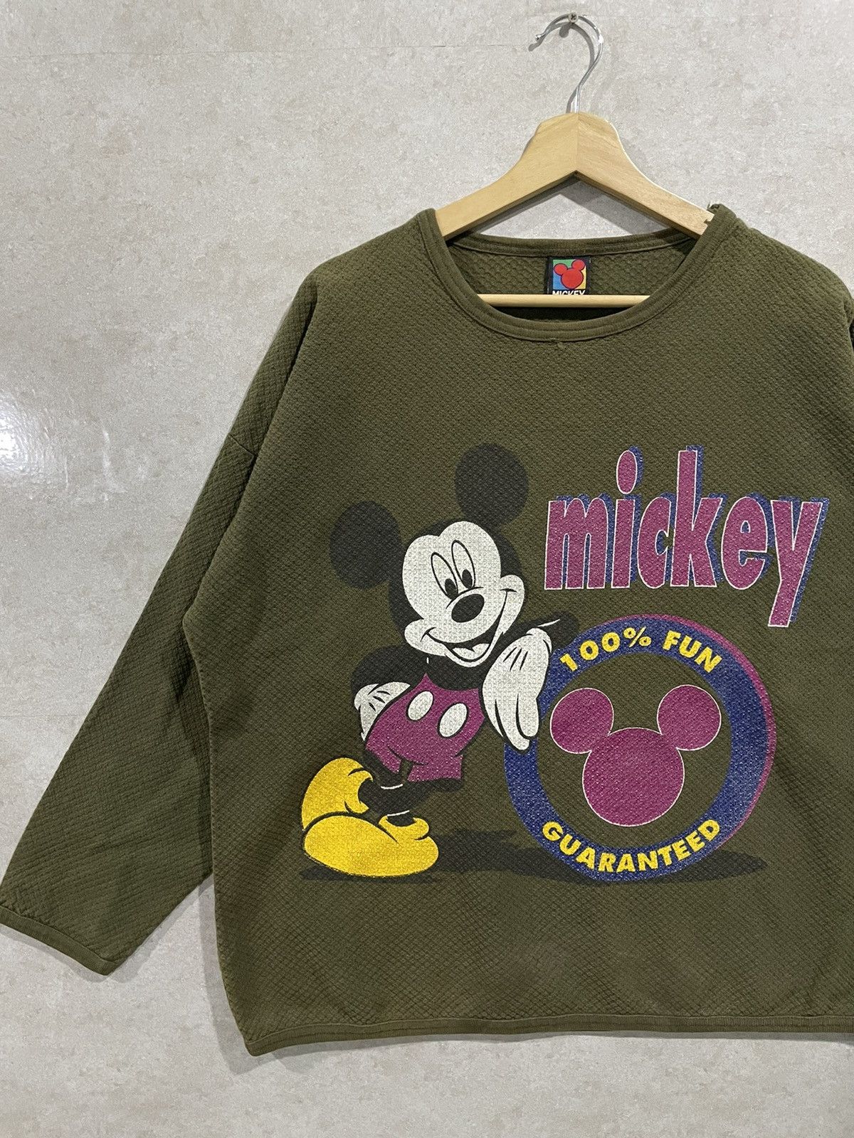 Mickey Mouse × Vintage Vintage Mickey Mouse Knit Sweatshirt Size US L / EU 52-54 / 3 - 2 Thumbnail