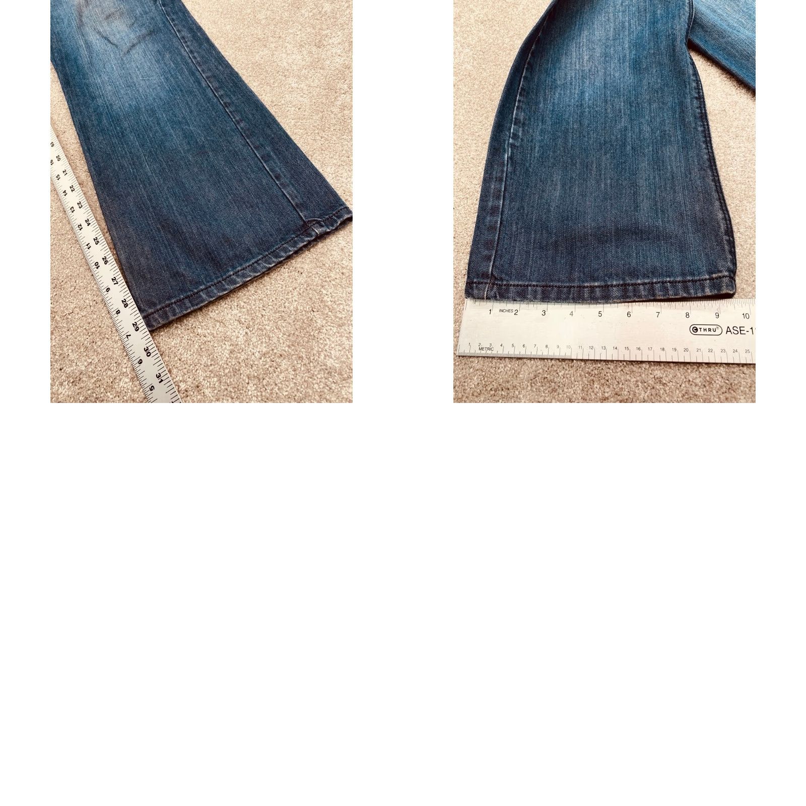 Denime VINTAGE Flypaper Jeans Denim Bootcut 36x30 Men 36 Inseam 100% Cotton Blue Bootscut 4293 Size US 36 / EU 52 - 9 Thumbnail