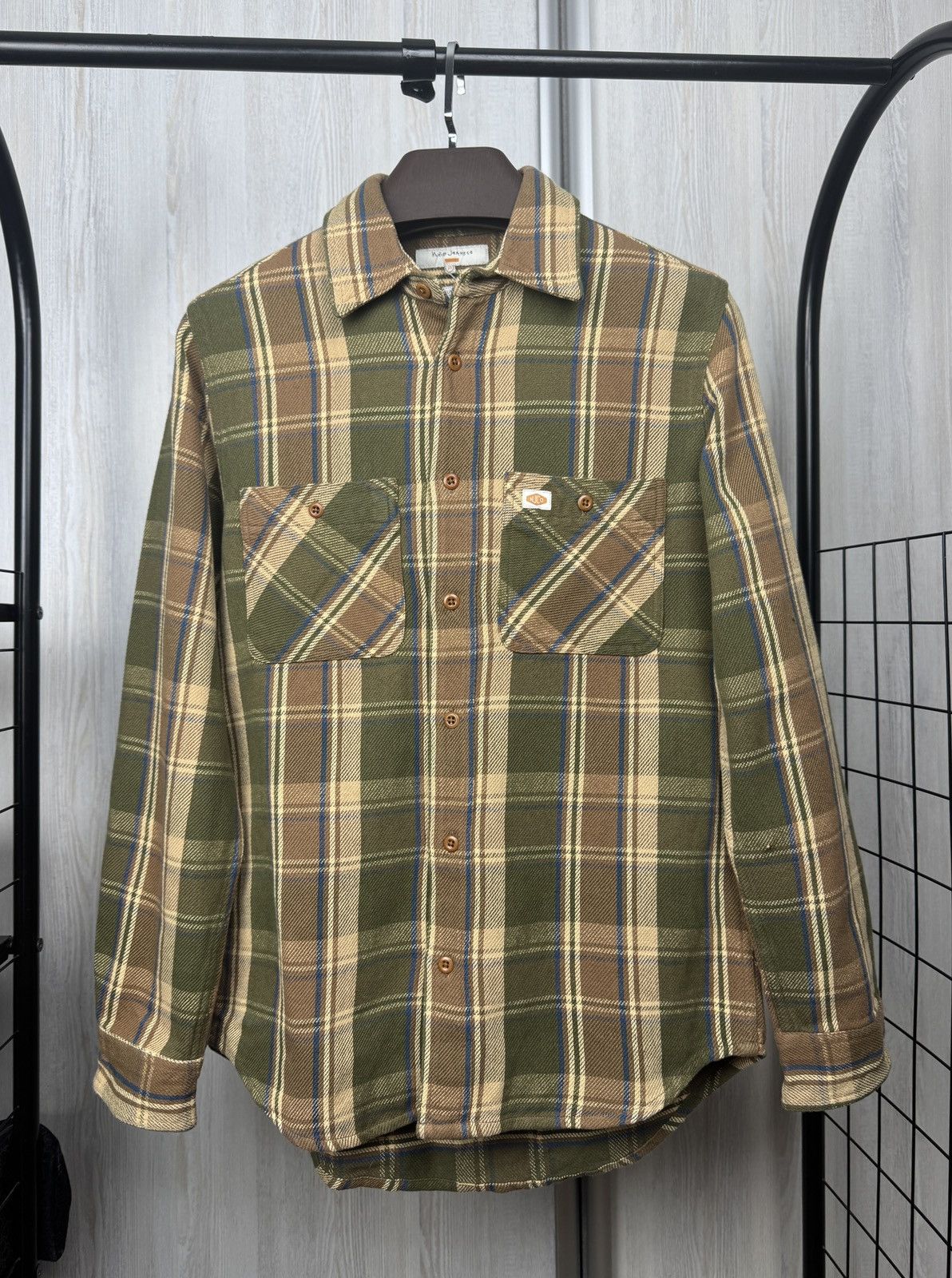 Flannel Nudie Jeans Sven Sturdy Plaid Flannel multicolor LS shirt Size US XS / EU 42 / 0 - 2 Thumbnail