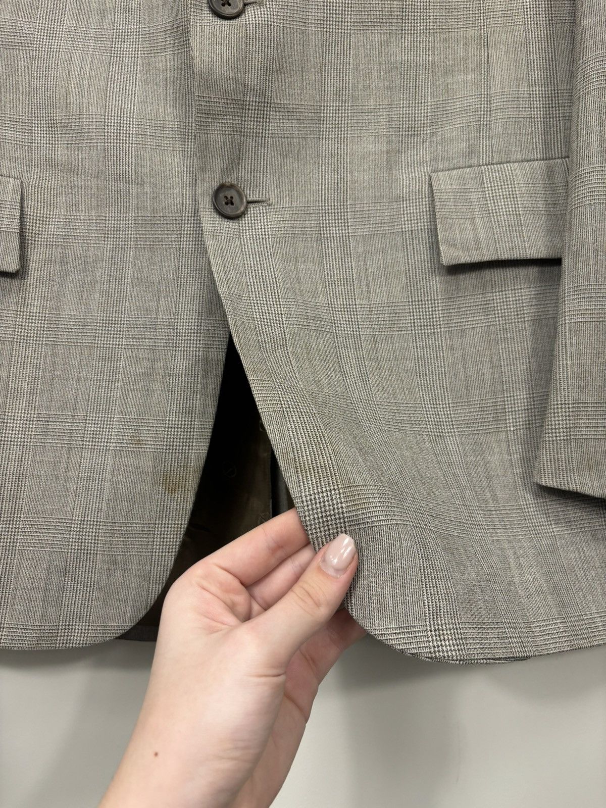 Christian Dior Monsieur Vintage Christian Dior 2-Button Checkered Wool Blazer Jacket Size 48R - 12 Thumbnail