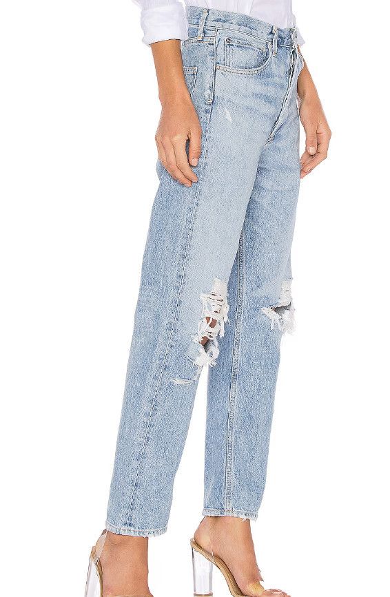 Agolde AGOLDE '90s Distressed Loose Fit Denim Jeans Fall Out ( 23 ) Size 23" - 2 Thumbnail
