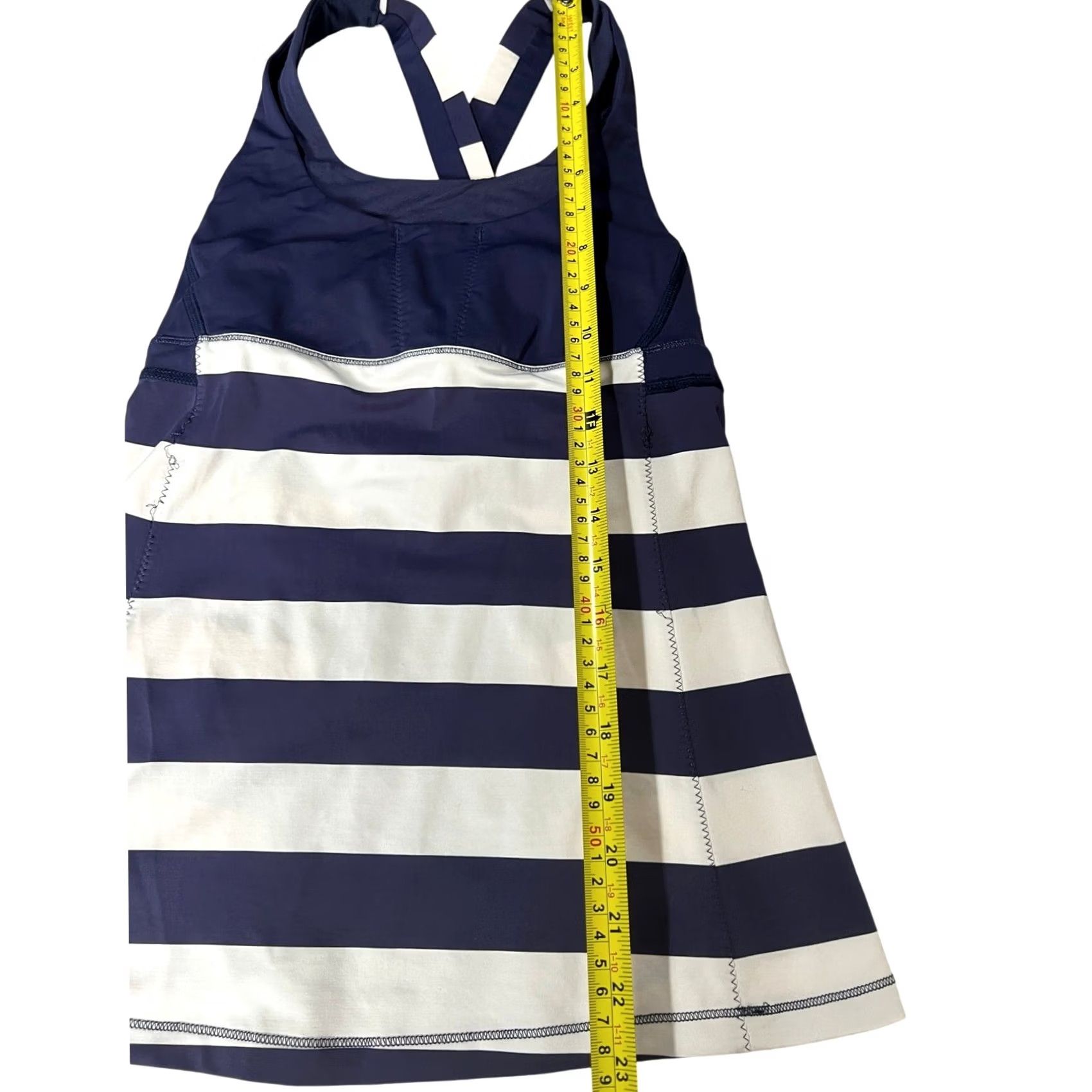 Lululemon Lululemon Stuff your Bra Cadet Striped Navy/White Tank Top Size 6 M Womens Shirt Size M / US 6-8 / IT 42-44 - 3 Thumbnail