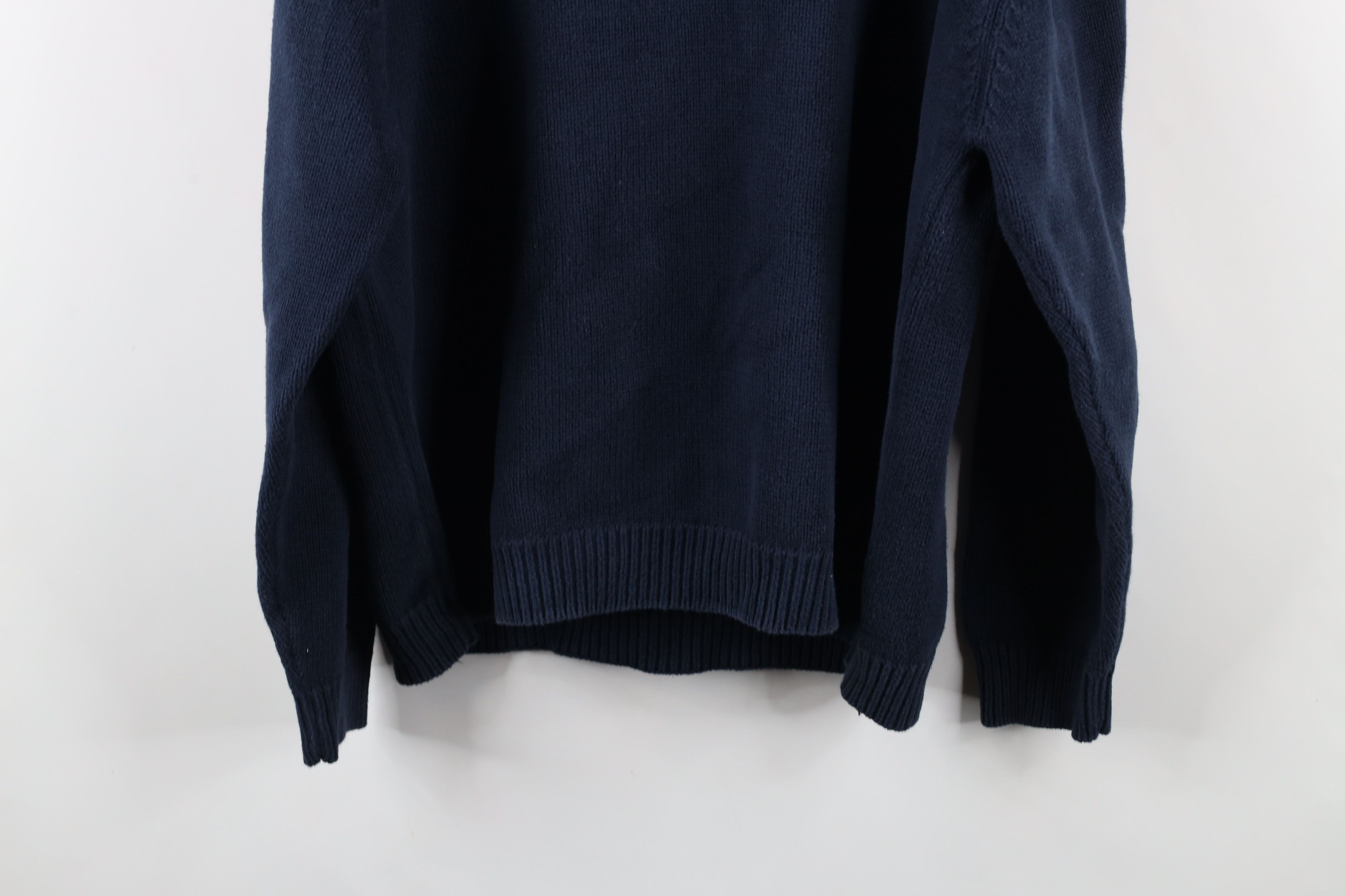 Vintage Vintage 90s Streetwear Knit Crewneck Sweater Blue Cotton Size US L / EU 52-54 / 3 - 10 Thumbnail