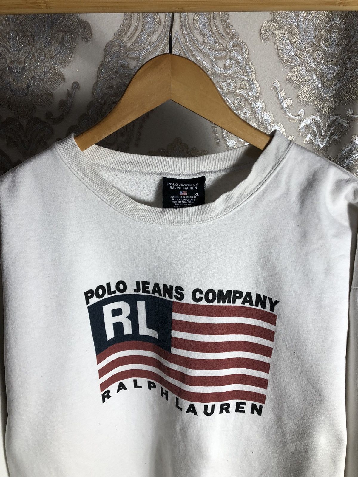 Polo Ralph Lauren VERY RARE POLO COMPANY RALPH LAUREN USA FLAG RETRO Y2K 90s Size US XL / EU 56 / 4 - 2 Thumbnail