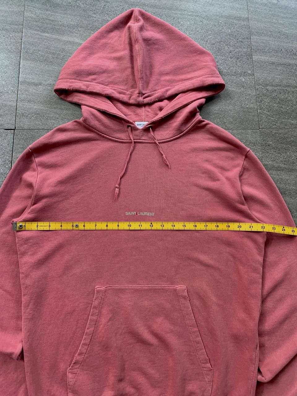 Saint Laurent Paris FREE TAX! Distressed Logo Hoodie by Hedi Slimane Size US S / EU 44-46 / 1 - 19 Thumbnail