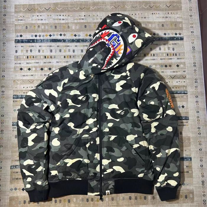 Bape BAPE LUMINOUS SHARK FULL ZIP DOWN JACKET Grailed