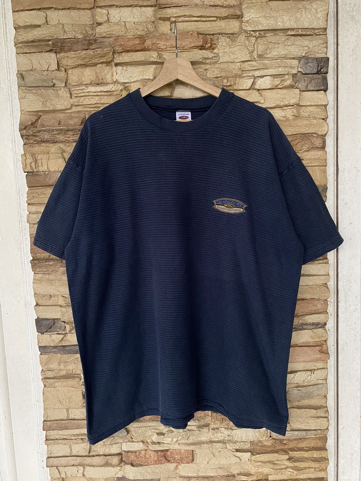 Vintage Vintage 90s Quiksilver Stripes Surfing Tees Size US L / EU 52-54 / 3 - 1 Thumbnail