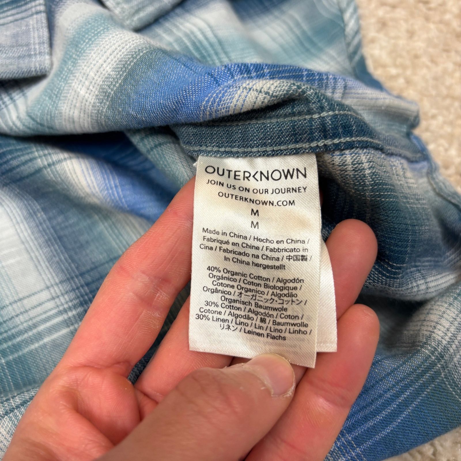 Outerknown Outerknown Highline Cotton Linen Blend Button Up Men's M Size US M / EU 48-50 / 2 - 7 Thumbnail