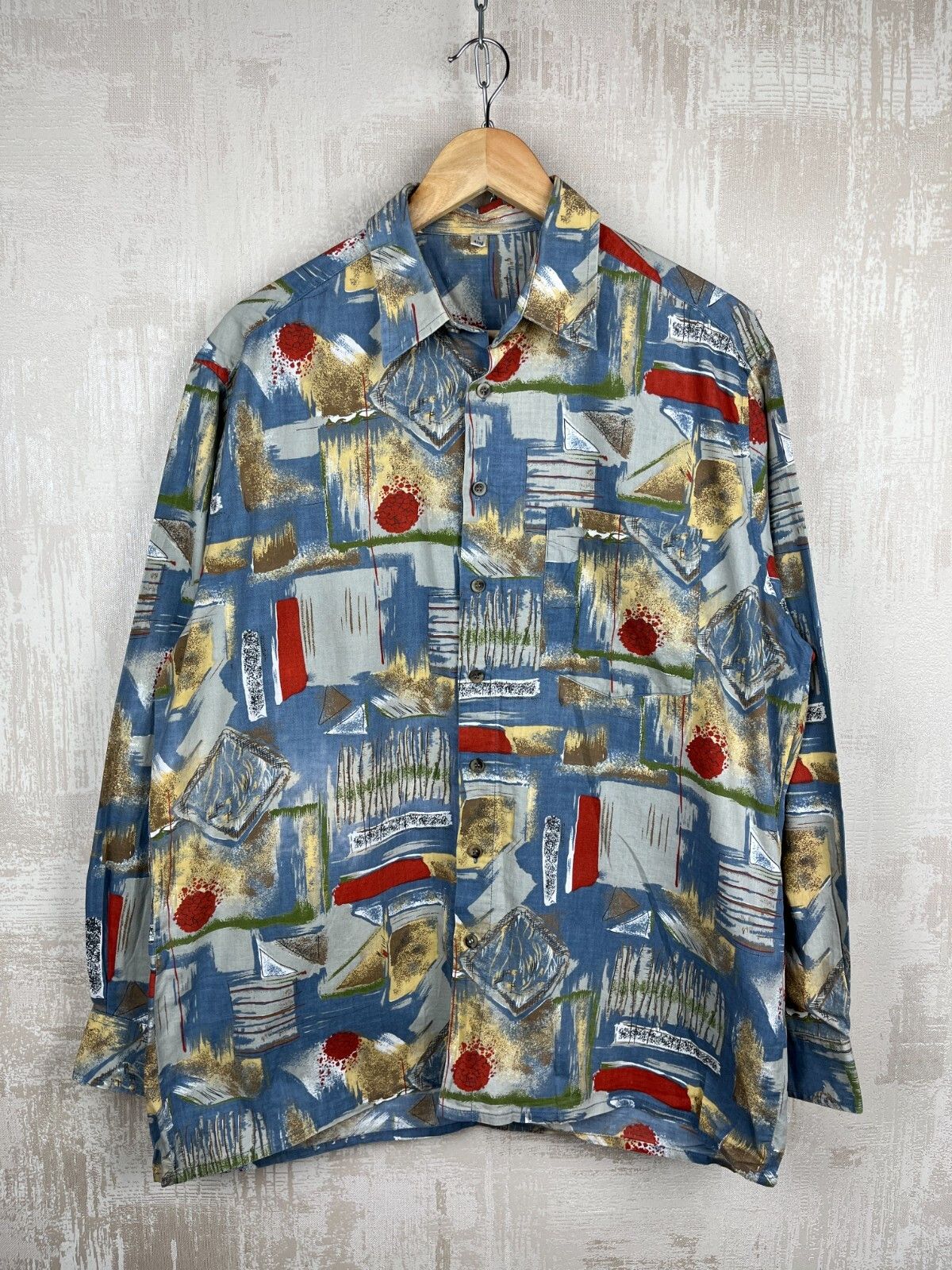 C&A 90's Vintage C&A Abstract Party Crazy Disco Shirt Size US L / EU 52-54 / 3 - 2 Thumbnail
