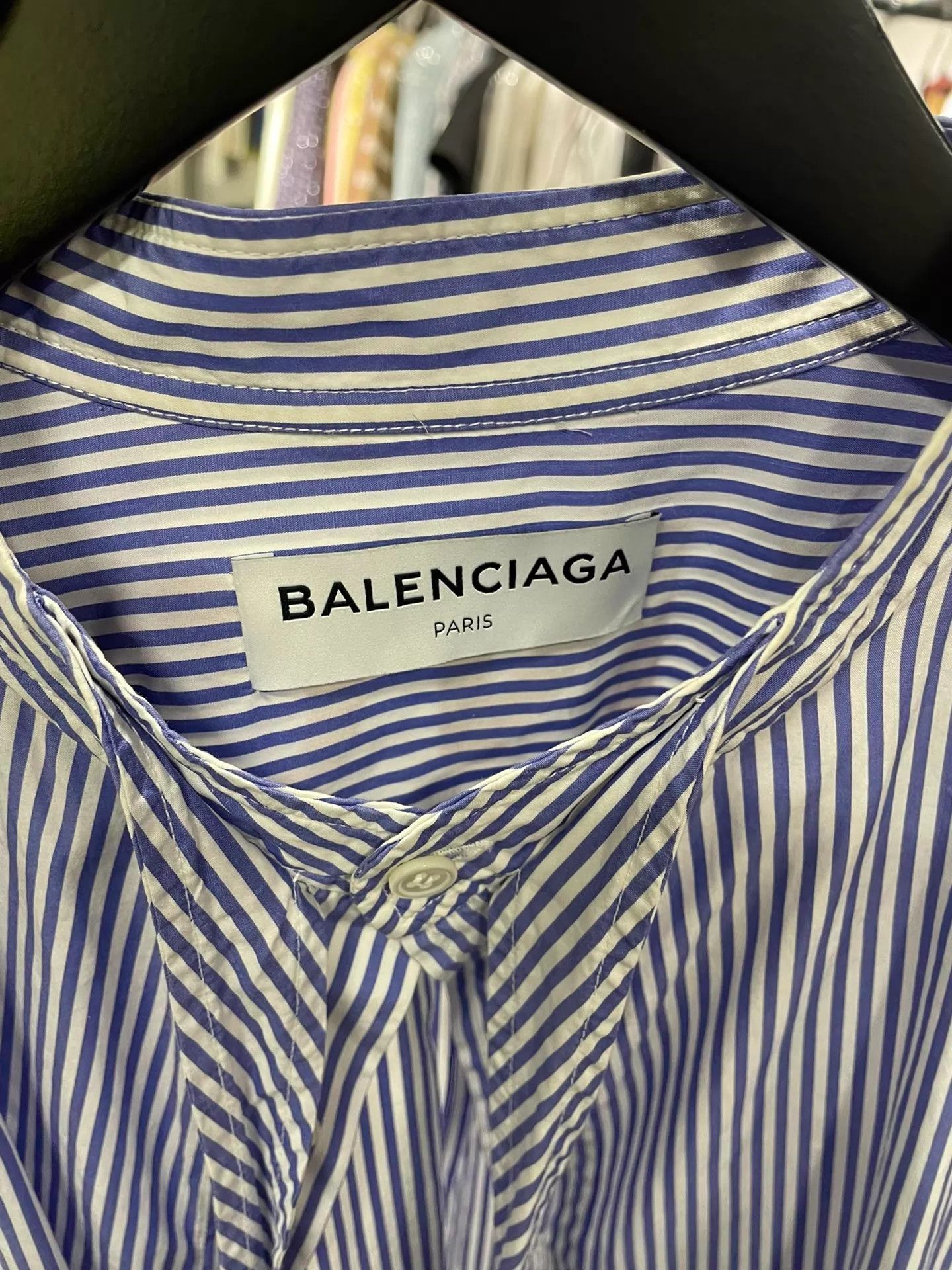 Balenciaga BALENCIAGA Women's Big Logo Striped Shirt 34 Size XXS / US 00 / IT 34 - 3 Thumbnail