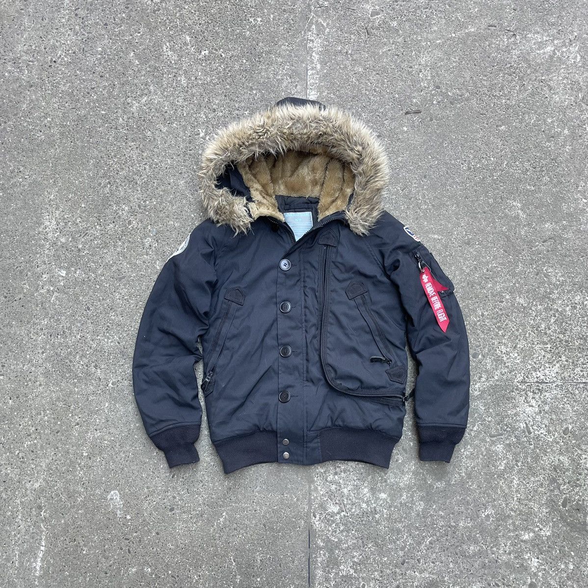 Alpha Industries × If Six Was Nine Vintage Alpha Industries Faux Fur Hood Bomber Jacket Alaska Size US M / EU 48-50 / 2 - 4 Thumbnail