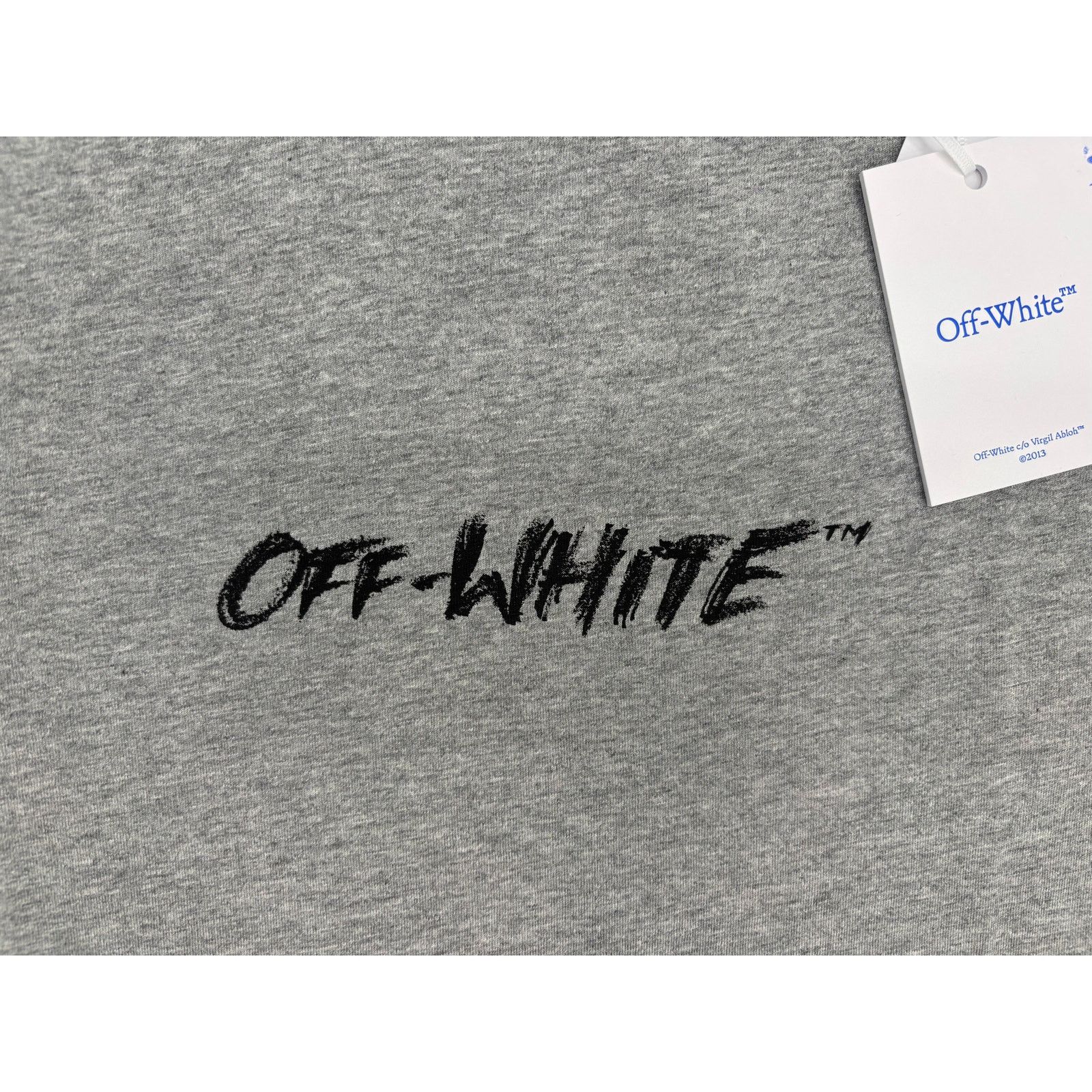 Off-White OFF-WHITE "Chalk Arrows" Heather Grey Skate T-Shirt Size XL Size US XL / EU 56 / 4 - 4 Thumbnail