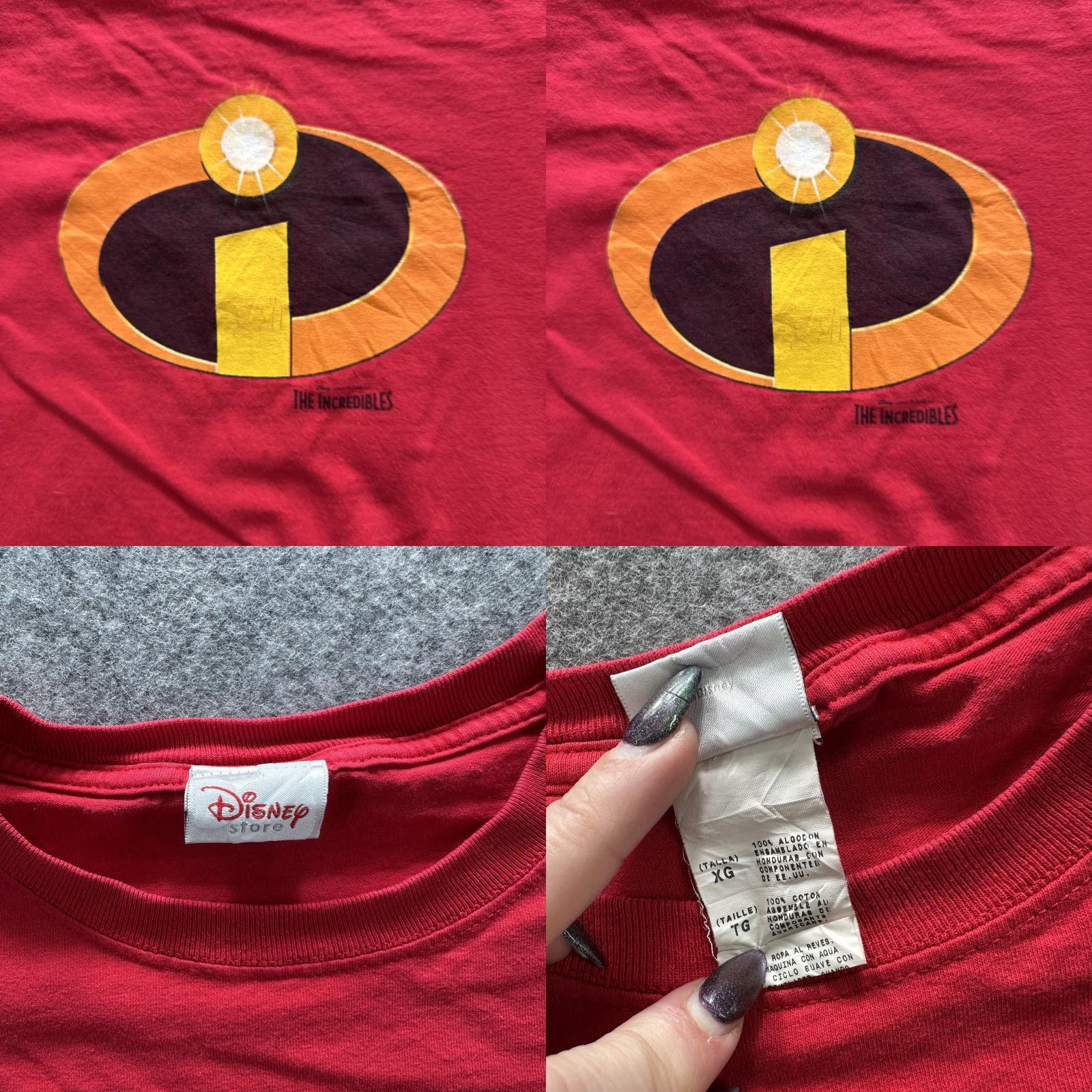 Disney VINTAGE Disney Pixar Incredibles Shirt Mens XL Red Logo Graphic Movie 2000s Size US XL / EU 56 / 4 - 8 Thumbnail