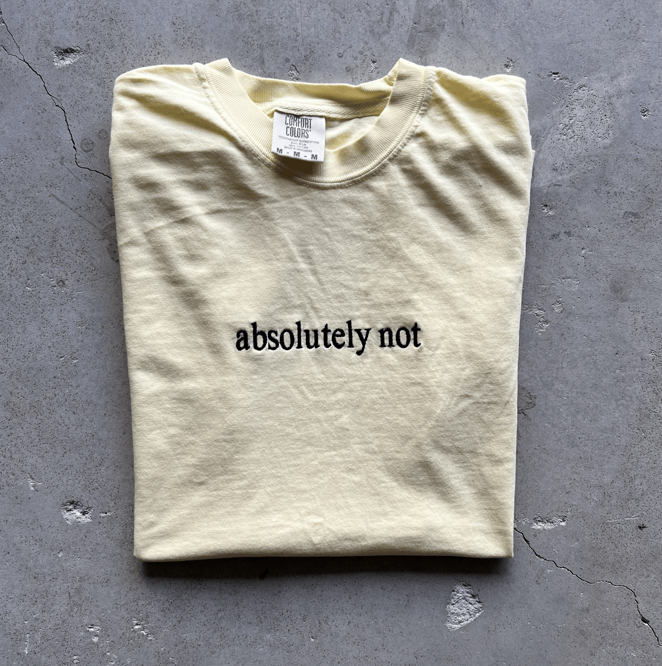 Prolific Absolutely Not 100% Cotton Tshirt Embroidered Size US L / EU 52-54 / 3 - 2 Thumbnail