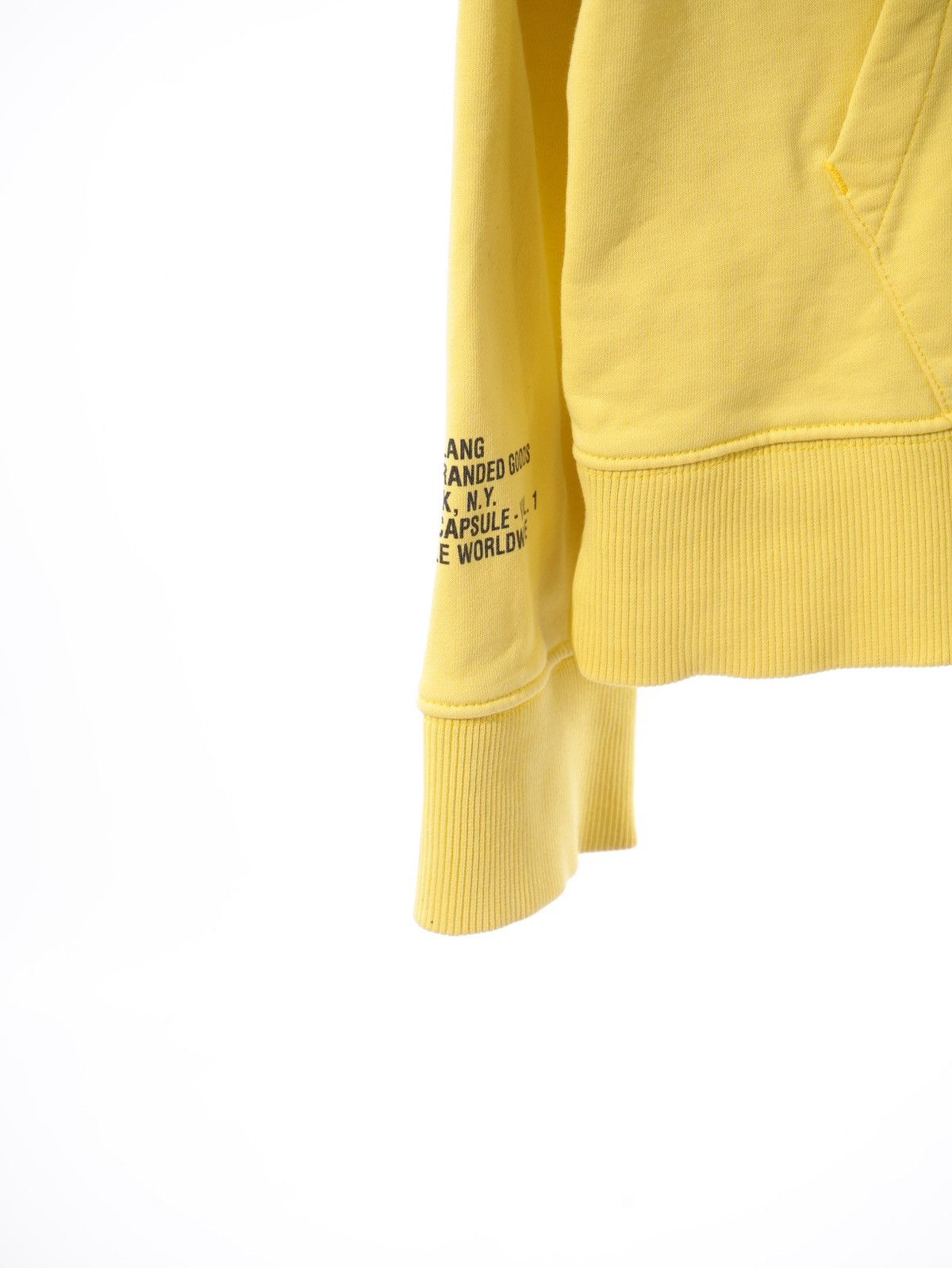 Helmut Lang Helmut Lang Yellow Impress Your Parents Logo Hoodie | Size S Size US S / EU 44-46 / 1 - 3 Thumbnail