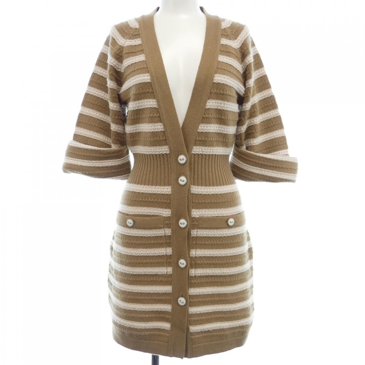 Chanel Chanel Chanel P51639K06641 Cashmere Long Cardigan Others Tops P51639K06641 15S DUTY FREE for USA Size ONE SIZE - 1 Thumbnail
