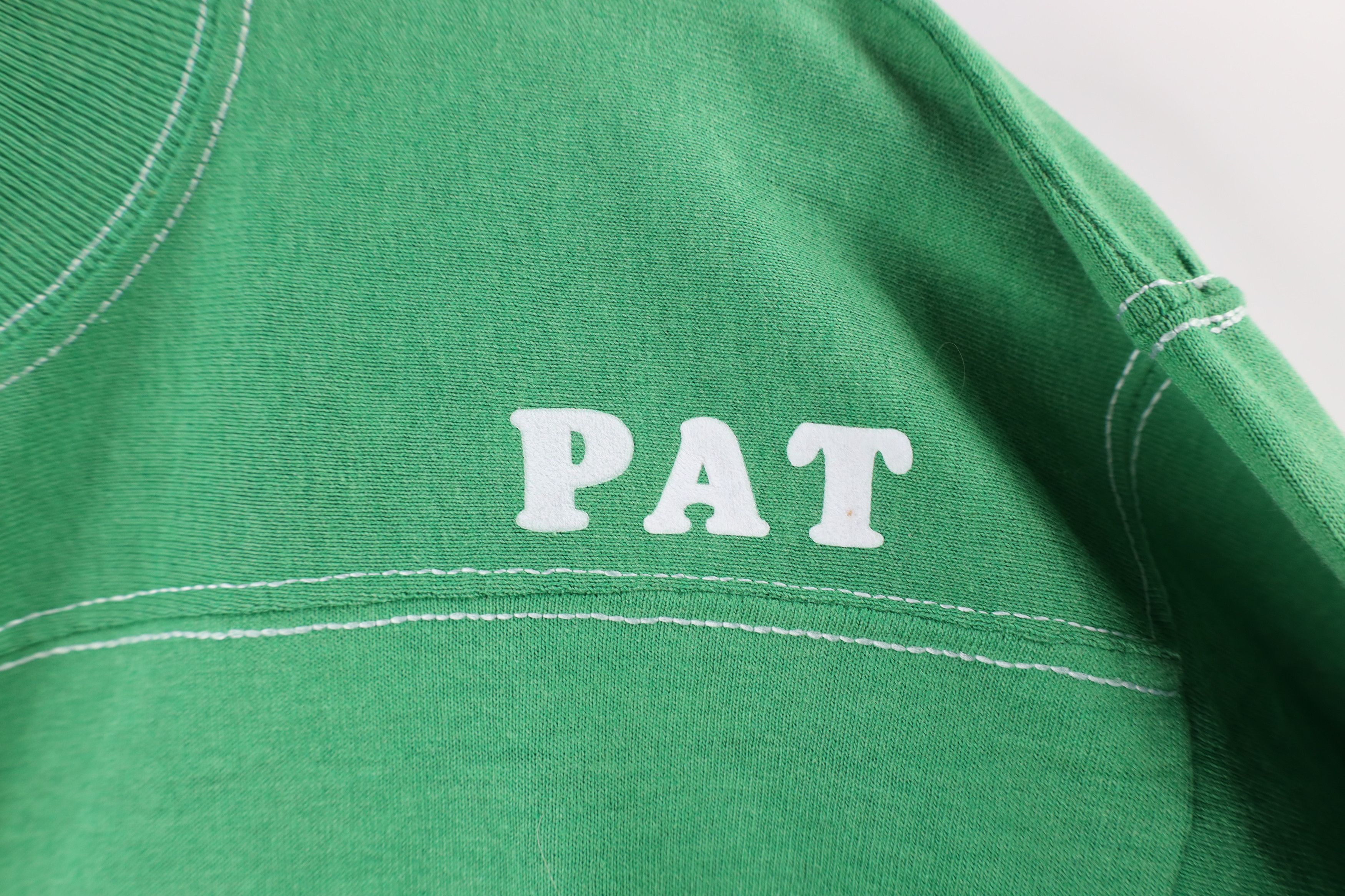Vintage Vintage 70s Streetwear Short Sleeve Ringer T-Shirt Green USA Size US L / EU 52-54 / 3 - 4 Thumbnail