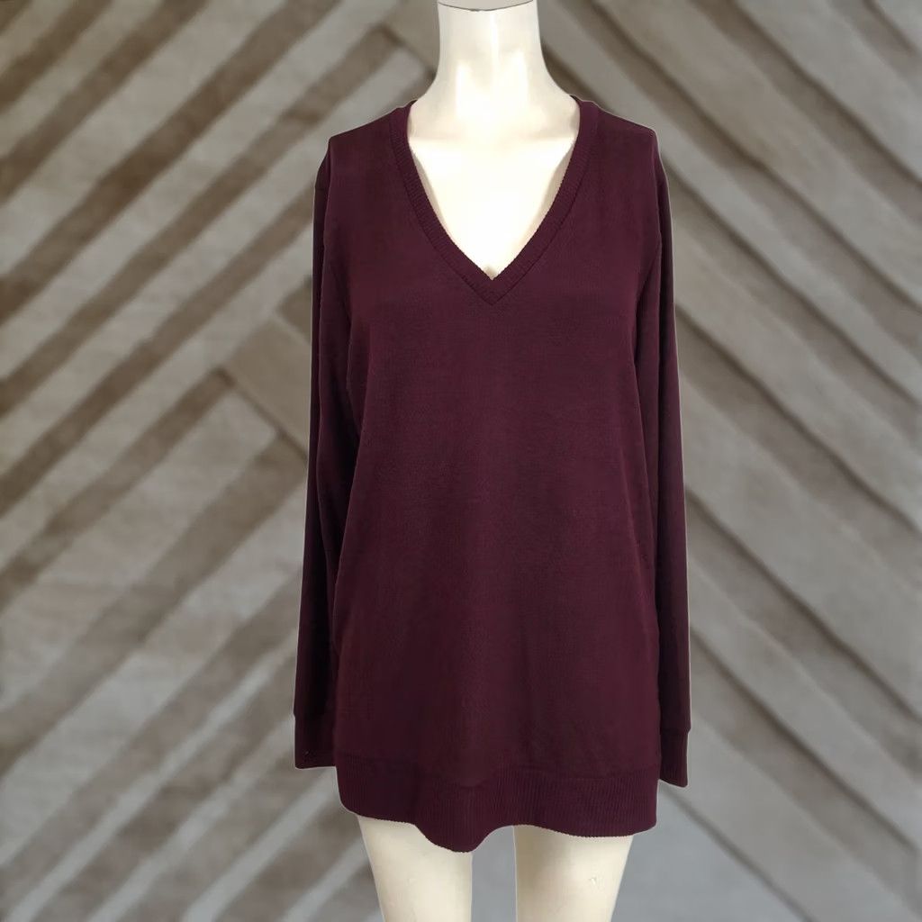 Lucky Brand LUCKY BRAND Womens S Berry V Neck Long Sleeve Pullover Sweater Size S / US 4 / IT 40 - 1 Thumbnail