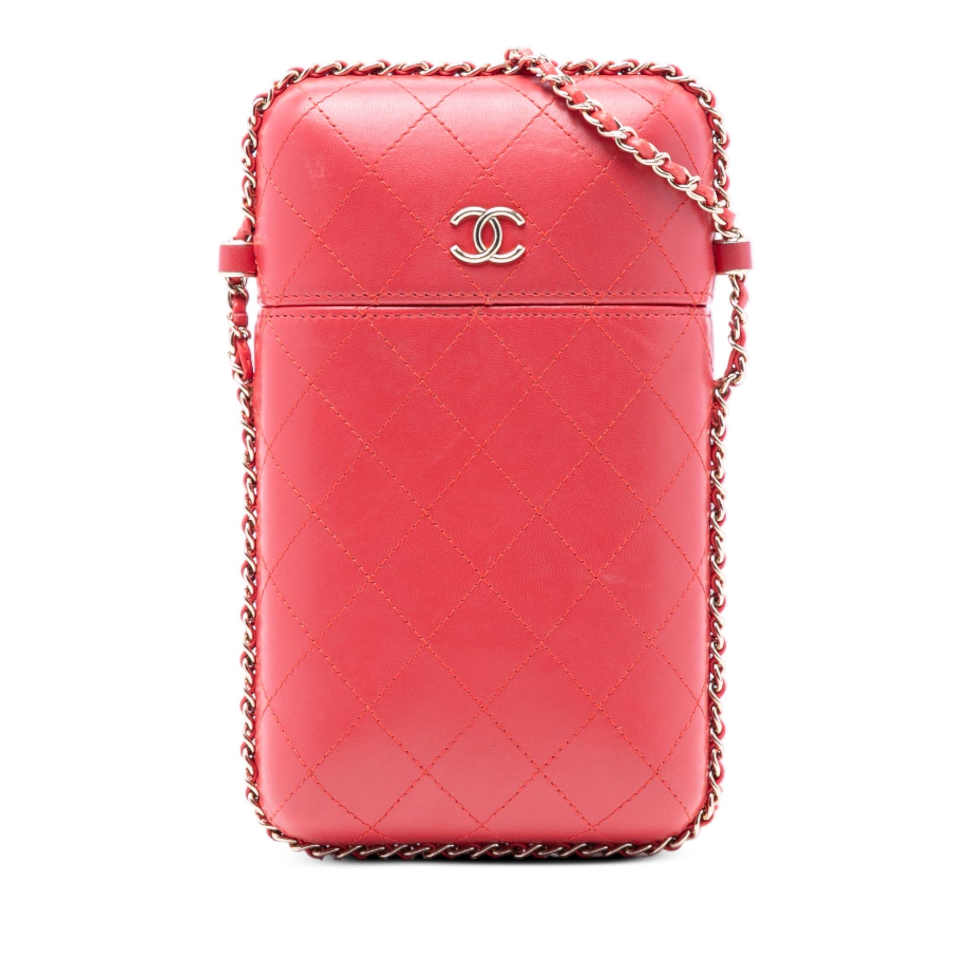 Chanel CC Quilted Lambskin Chain Around Phone Holder Size ONE SIZE - 1 Thumbnail