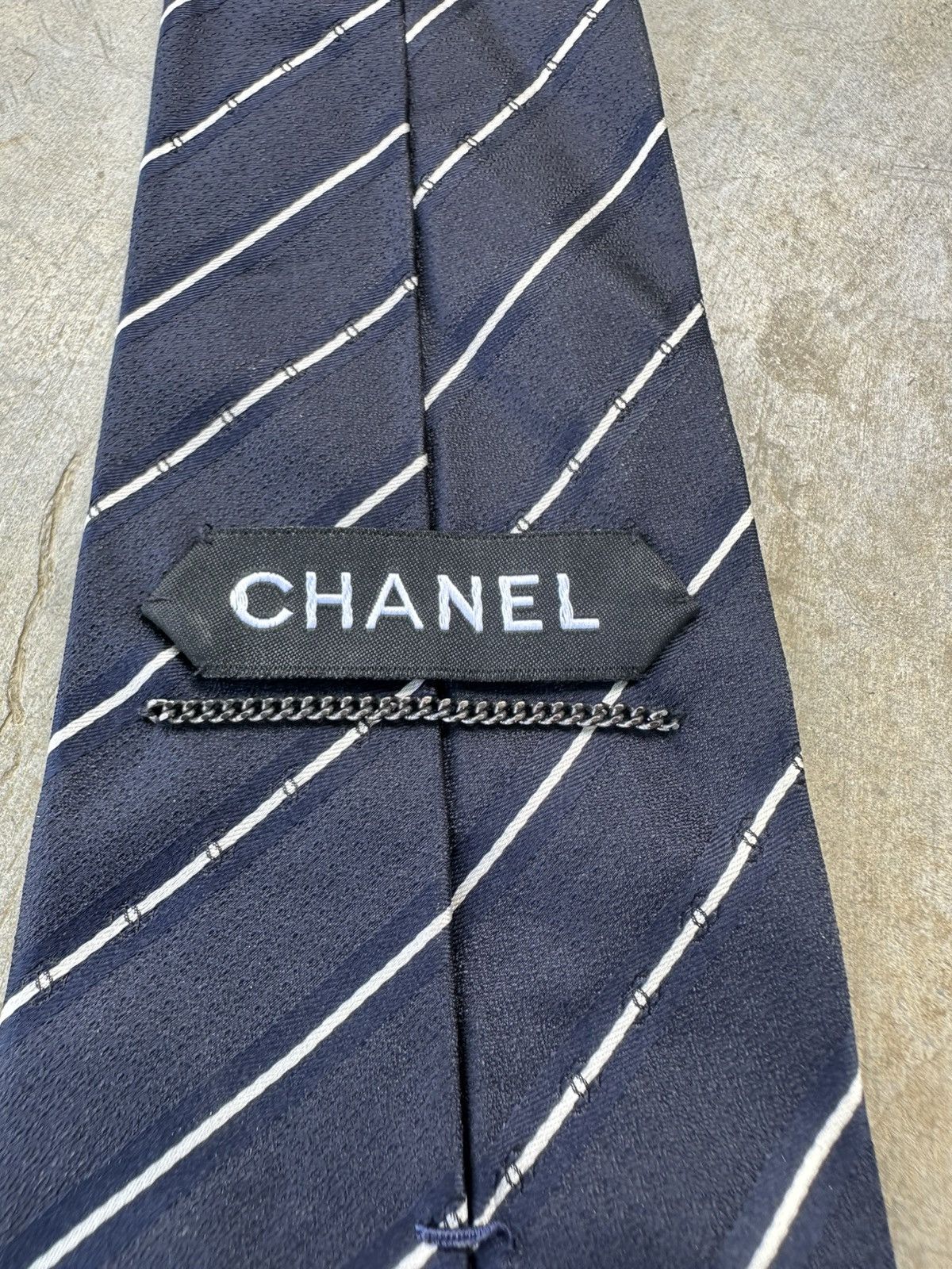 Chanel Chanel Diagonal CC Silk Tie Size ONE SIZE - 5 Thumbnail