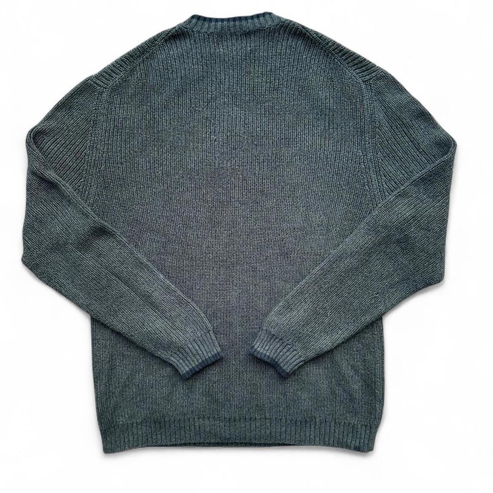 Eddie Bauer Eddie Bauer Mens Crew Neck Sweater Large Green Cotton Knit Size US L / EU 52-54 / 3 - 2 Thumbnail