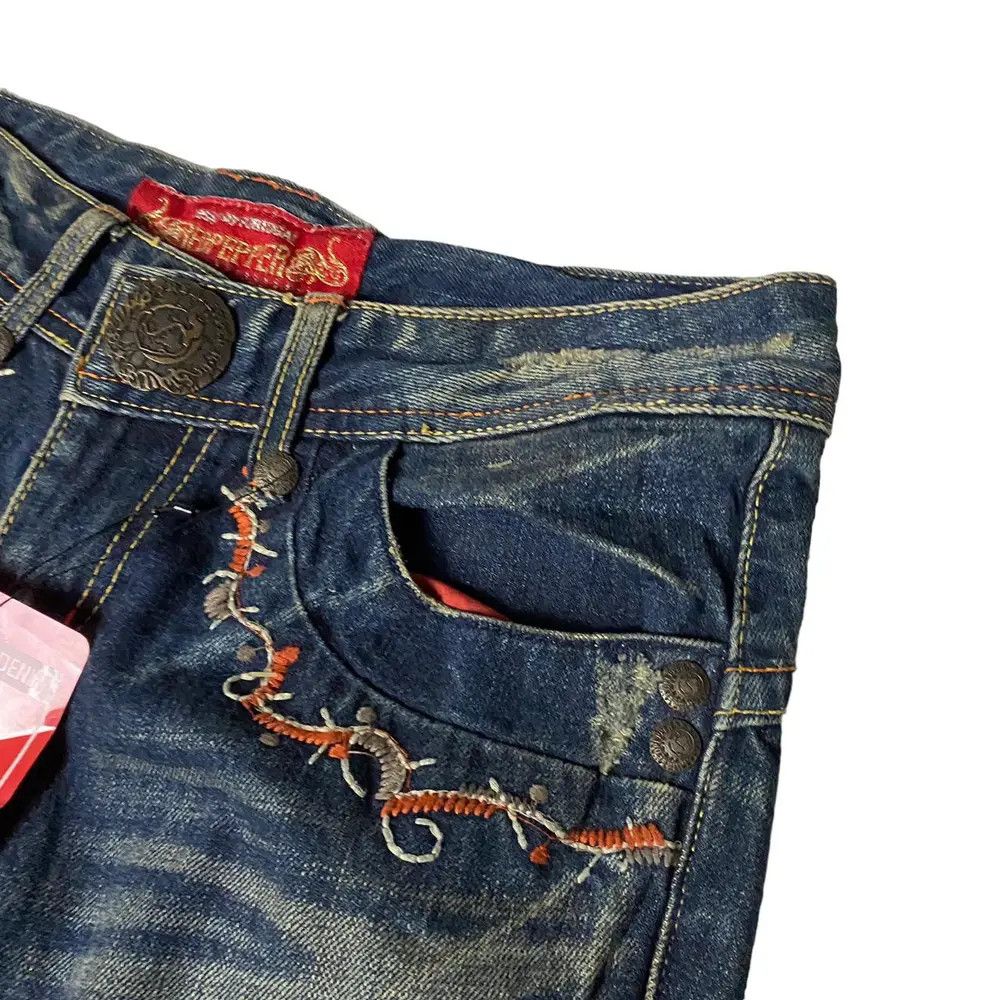 Japanese Brand Red Pepper Flared Ethnic Jeans Size US 27 - 6 Thumbnail