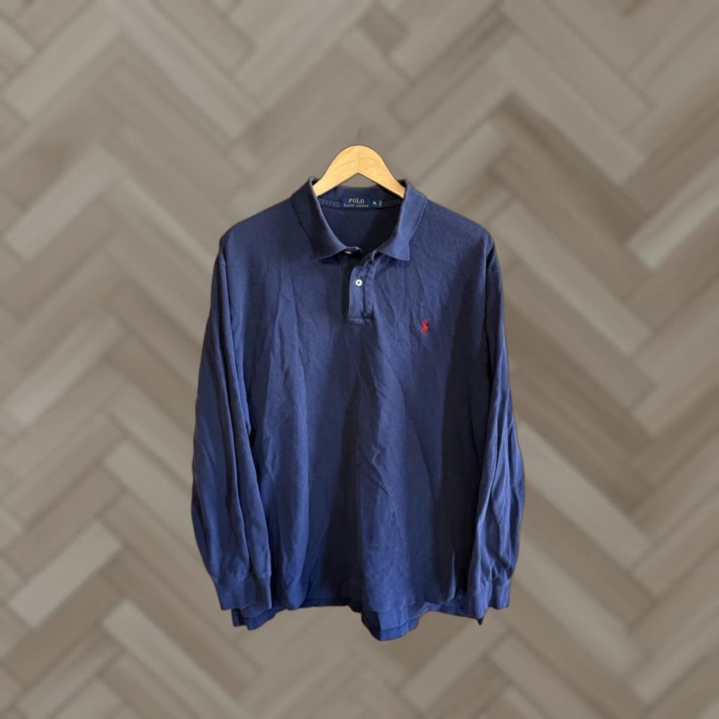 Polo Ralph Lauren Polo Ralph Lauren Polo Shirt Long Sleeve Mens XL Blue Size US XL / EU 56 / 4 - 1 Thumbnail